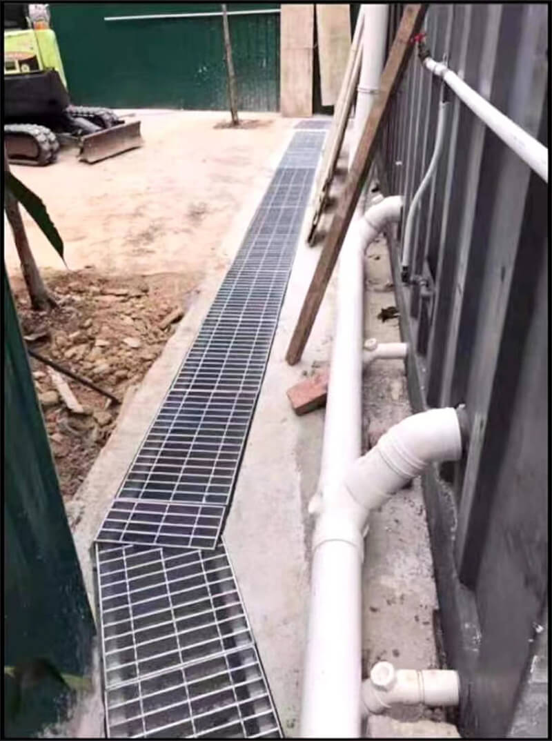 Steel Drain Grates installation