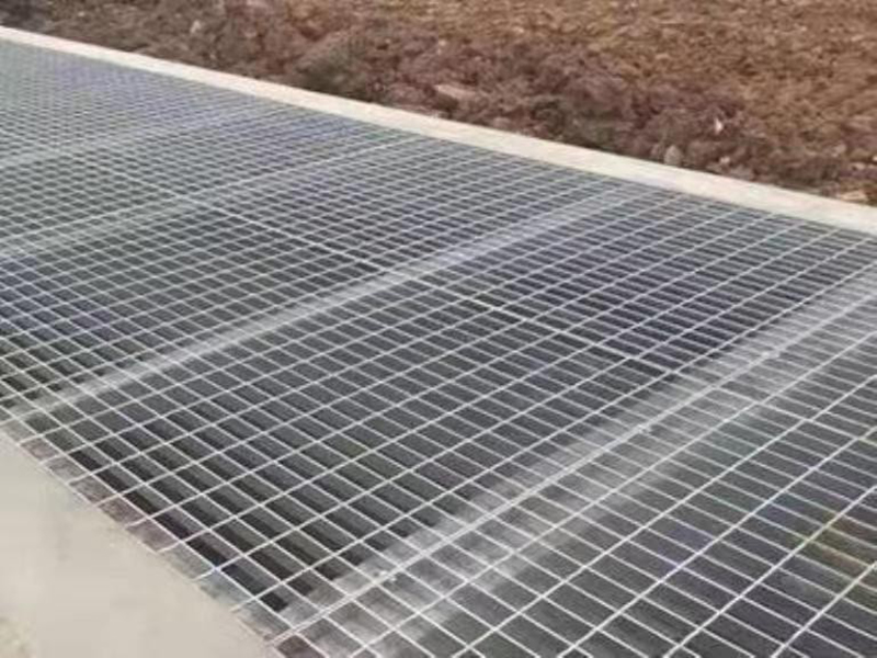 Steel Trench Drain Grates installation
