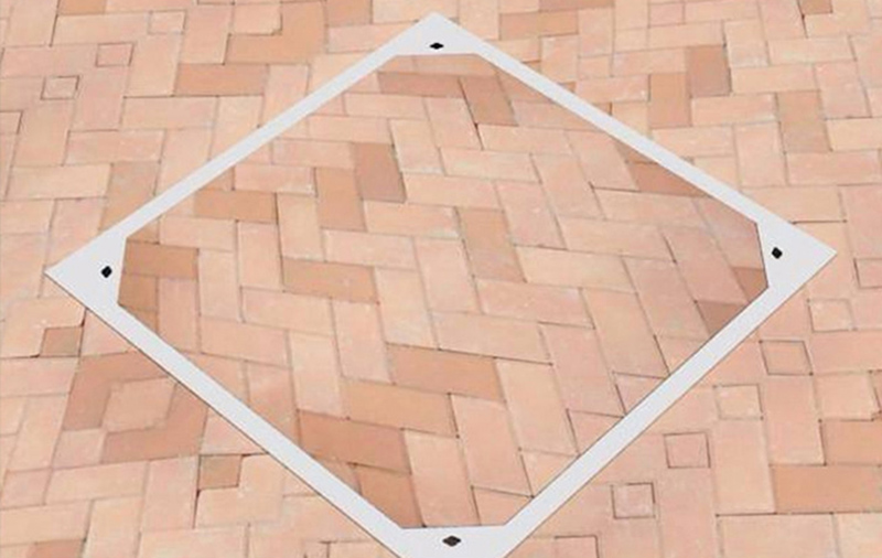 304 Stainless Steel Invisible Access Manhole Cover installation