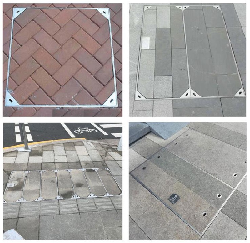 Recessed Stainless Steel Manhole Cover installation