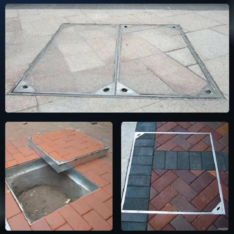 Recessed Stainless Steel Manhole Cover installation