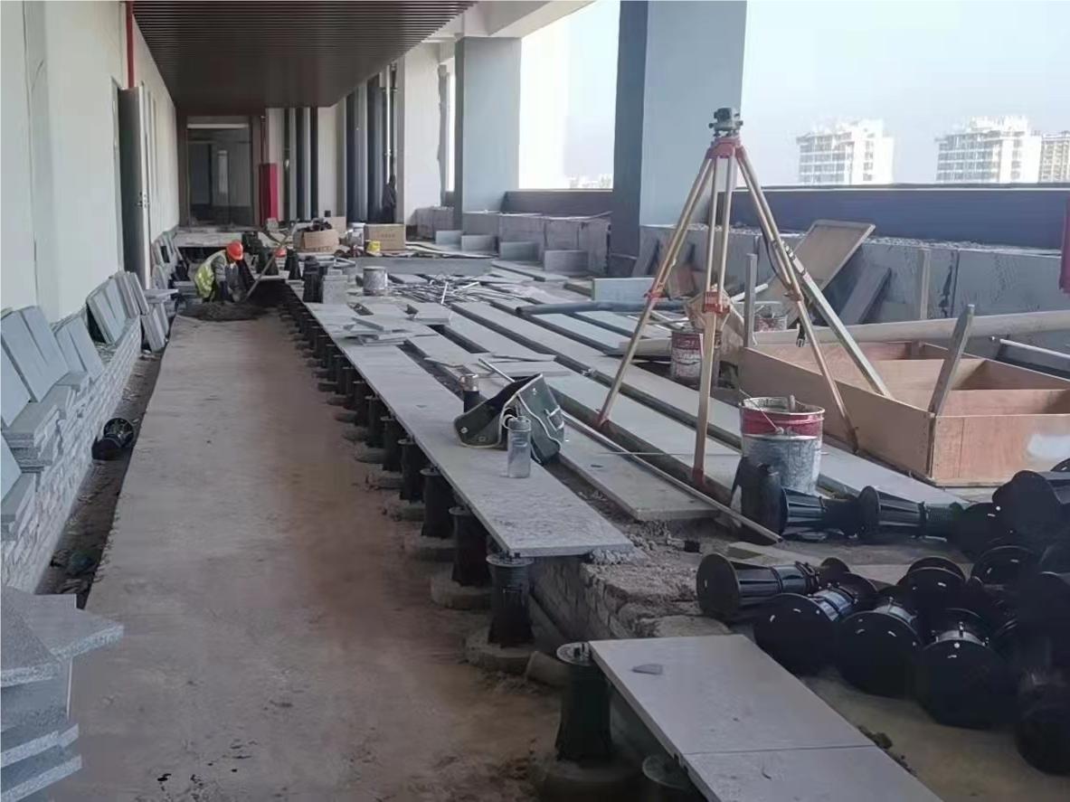 90-160mm Balcony Paving Systems installation