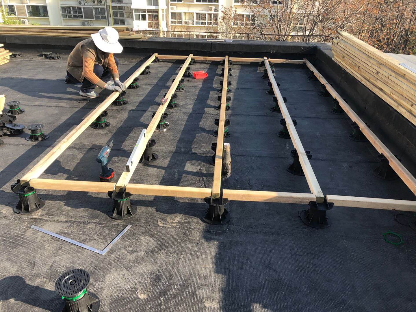 85-120mm Adjustable Floor Joist Support installation