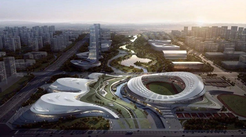 Shandong Linyi Olympic Sports Center - Construction detail 9